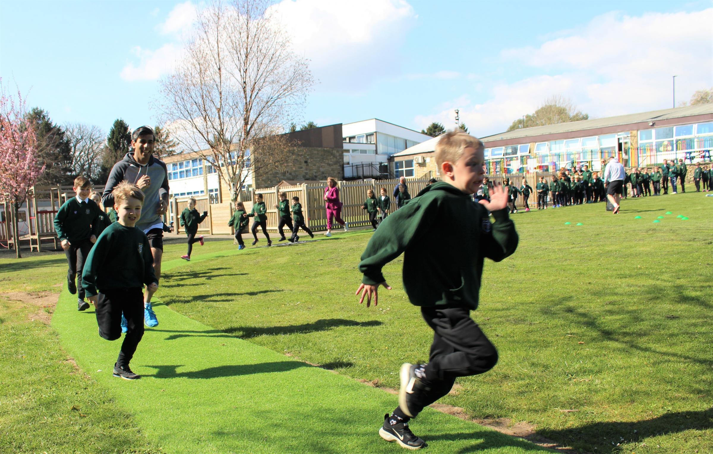 A new running track has opened at Richmond Methodist Primary School