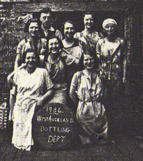 The bottling department at West Auckland Brewery in 1934 – perhaps they bottled the bottle found in Wensleydale