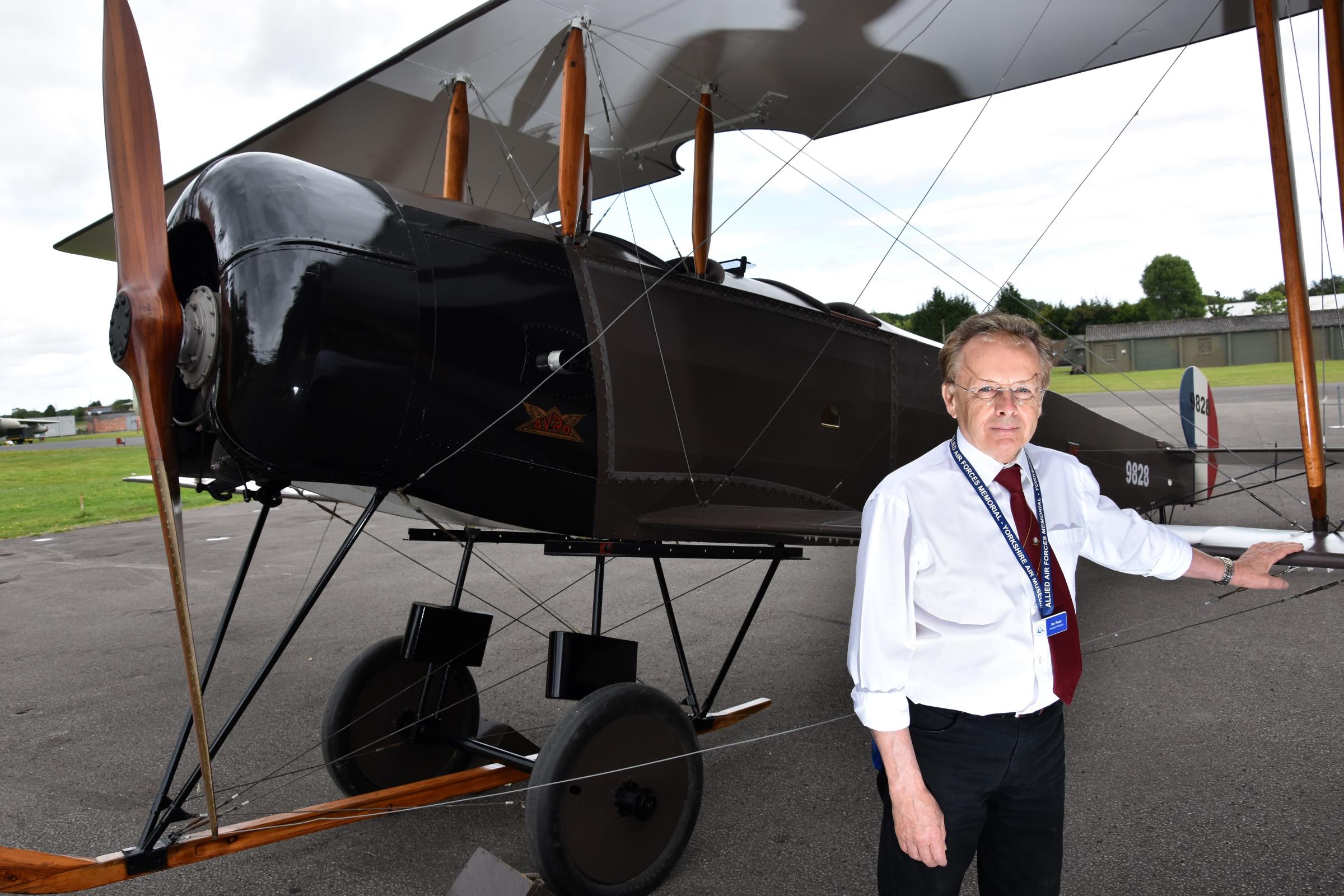 Yorkshire Air Museum’s AVRO 504 biplane heads for the 100th anniversary of the Battle of the Somme commemorations in 2016