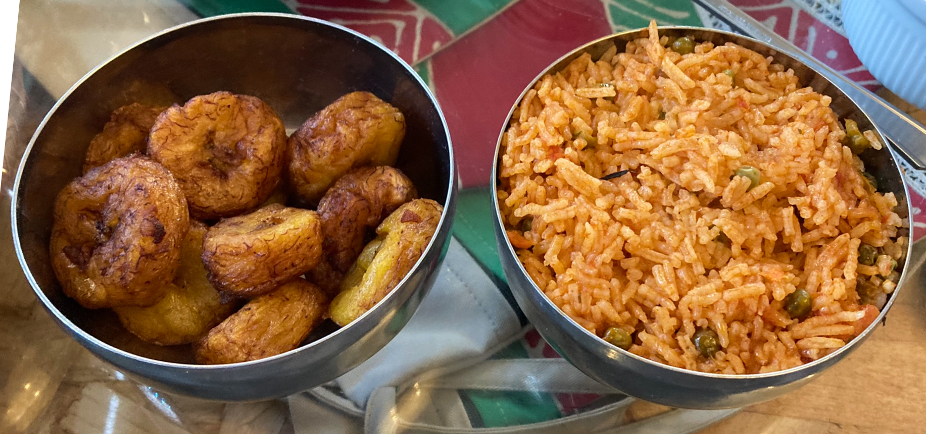 Plantains and joloff rice