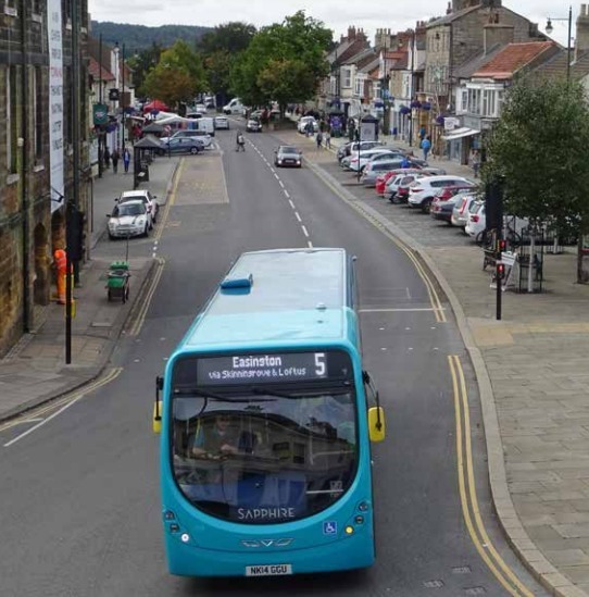 A bus on Westgate in Guisborough, where various public realm improvements are planned