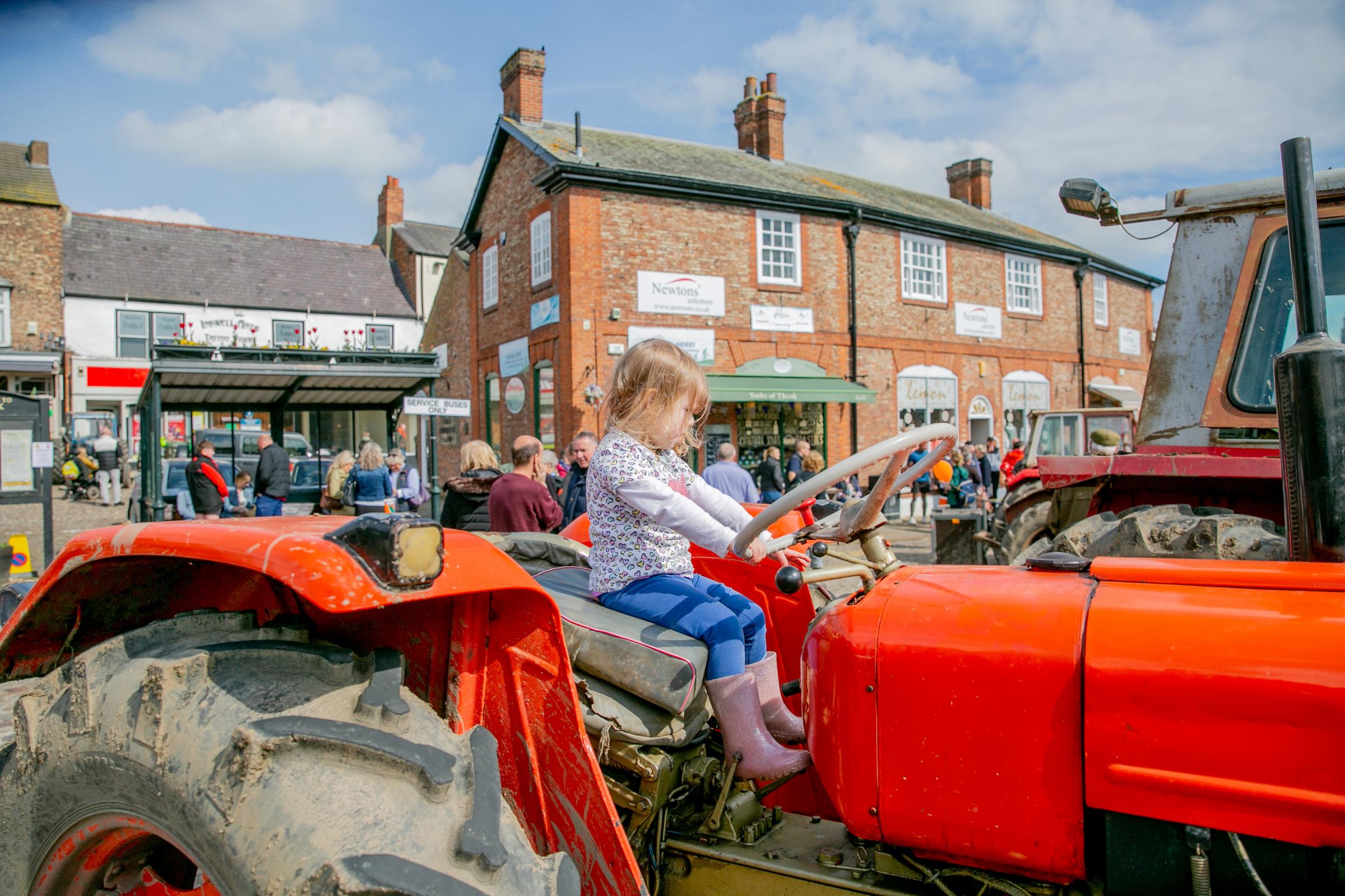 Tv Vet Peter Wright tractor run for Thirsk Hospice charity Picture: SARAH CALDECOTT