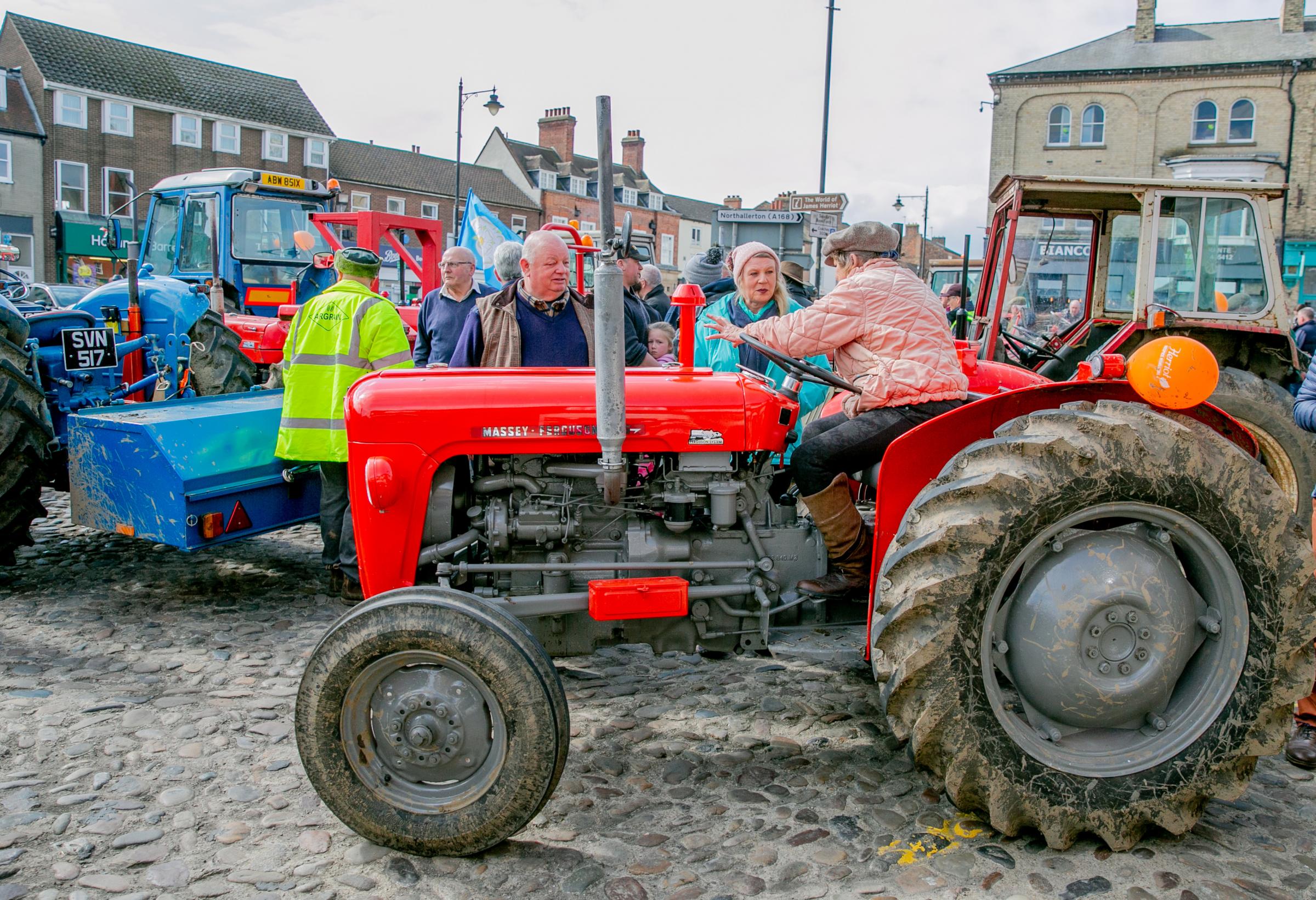 Tv Vet Peter Wright tractor run for Thirsk Hospice charity Picture: SARAH CALDECOTT