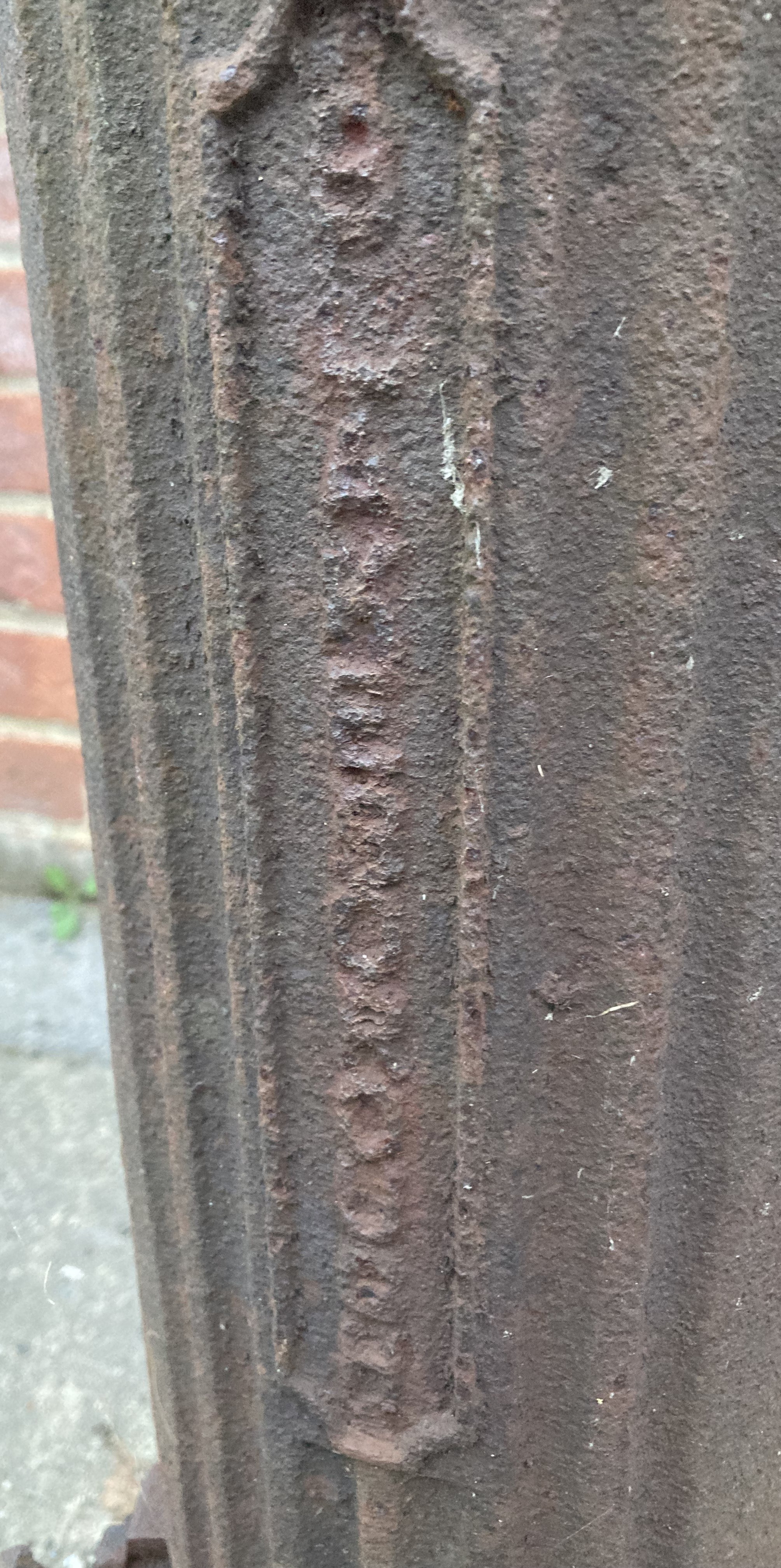 The makers name cast into the side of the Pickhill standpipe